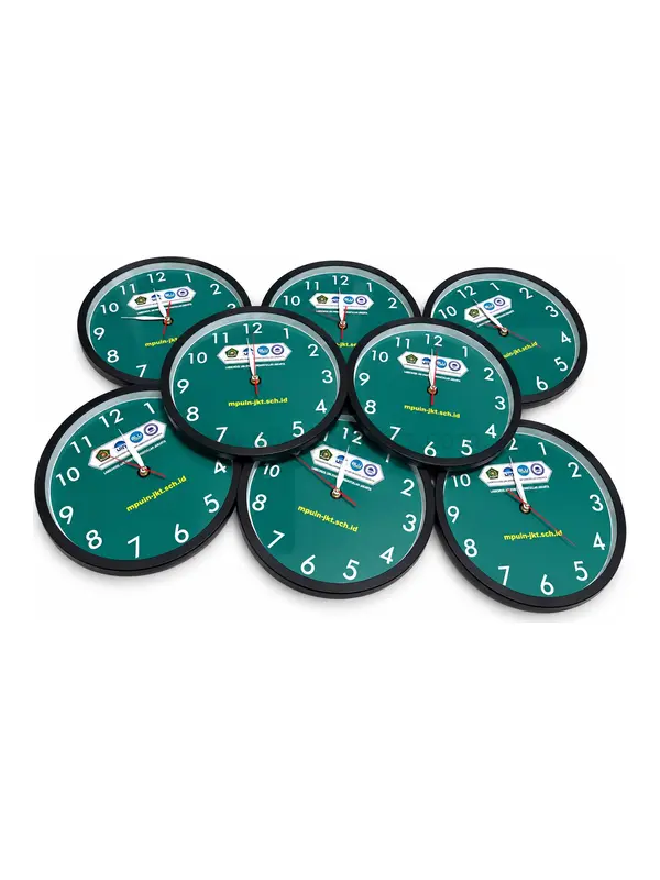 jam dinding custom warna hijau
