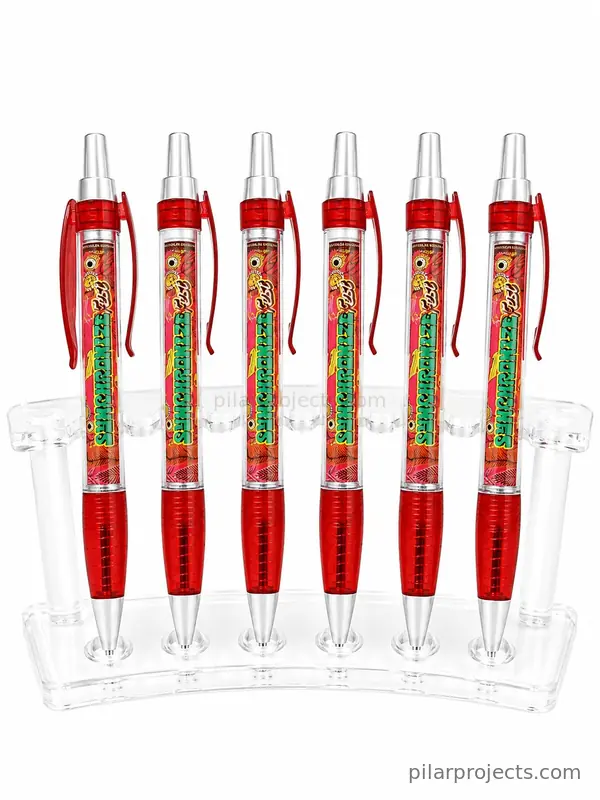 02 pulpen custom plastik merah