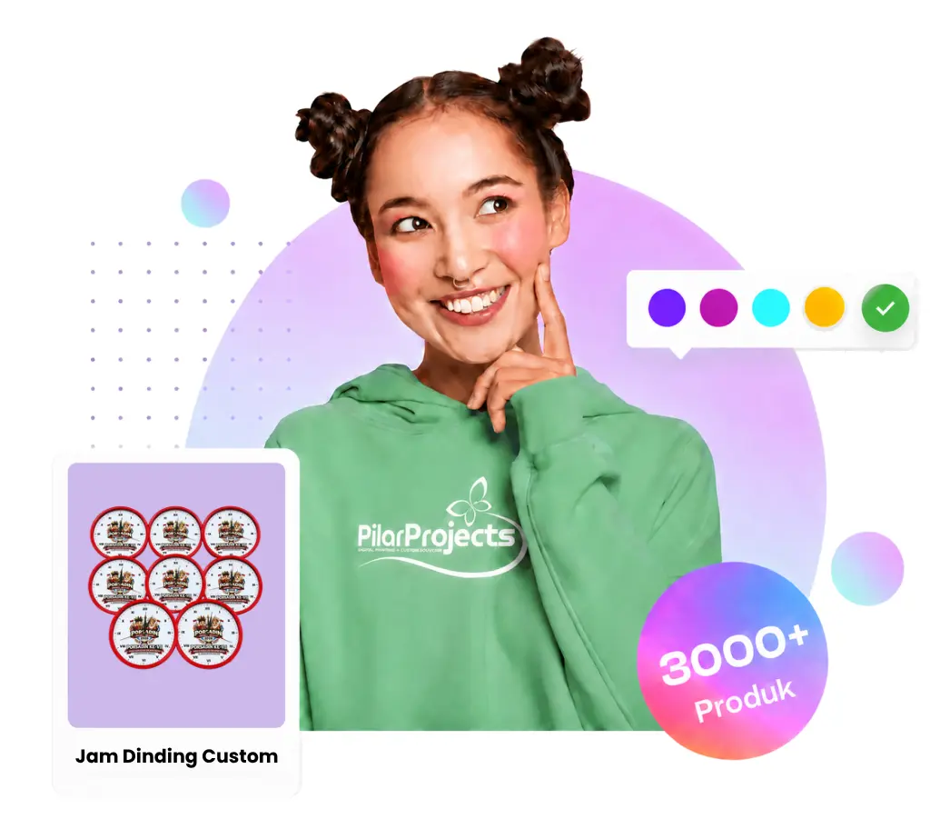 banner jam dinding custom pilar projects