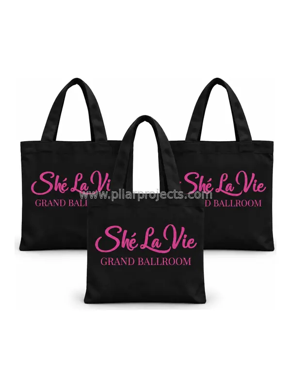 goodie bag custom hitam sablon