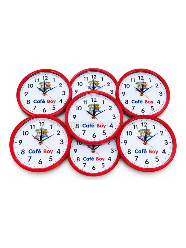 jam dinding custom merah putih