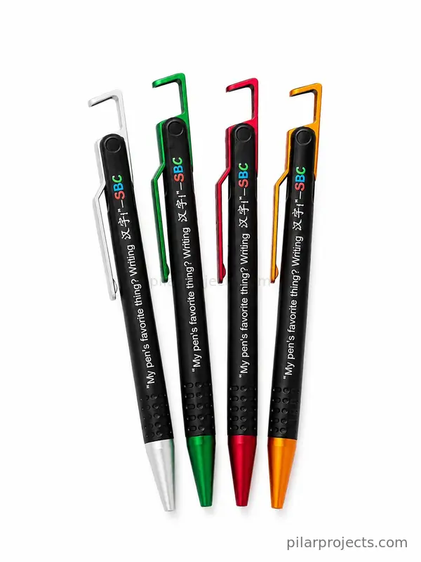 pulpen custom hitam aksen warna